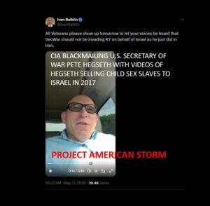 IVAN RAIKLIN PETE HEGSETH SEX SLAVES