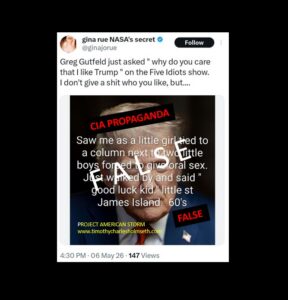 gina rue cia trump epstein island
