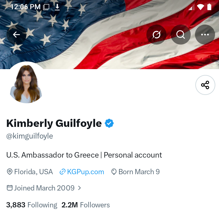 kimberly guilfoyle twitter ambassador greece