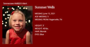 summer wells amber alert